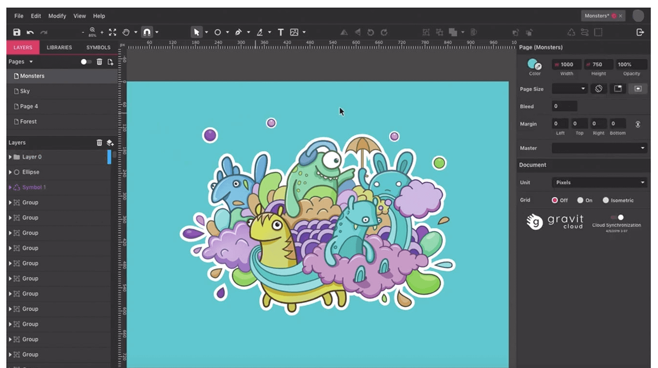 免费原型图设计工具Gravit Designer